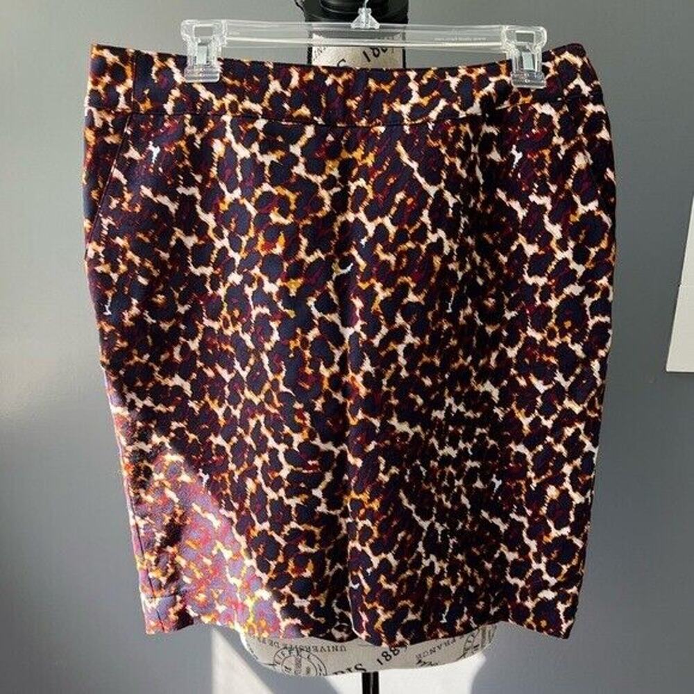 Merona stretch high waisted cheetah print skirt with pockets and zipper